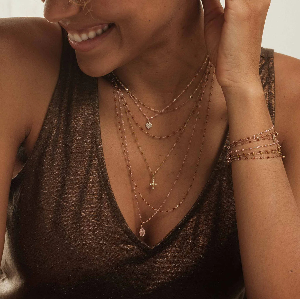 Pendentif Croix Vintage diamants or jaune