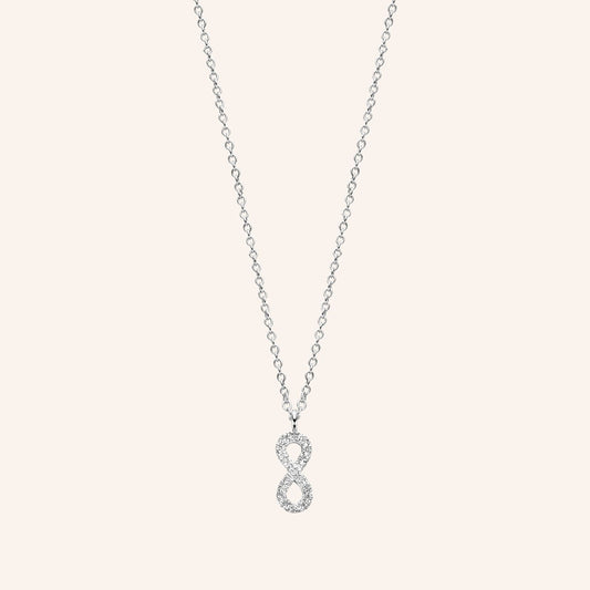 Pendentif Infinity argent et diamants