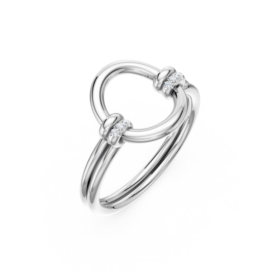 Bague Mercury argent et diamants