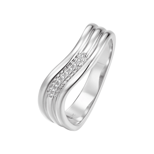 Bague Ondine argent et diamants