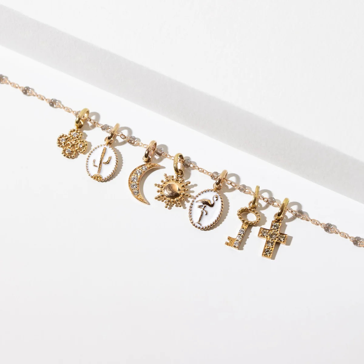 Pendentif Clé or jaune et diamants