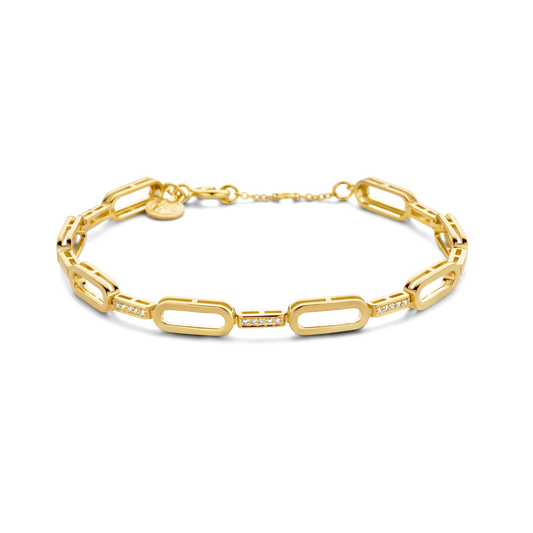 Bracelet Unchain PVD doré et diamants