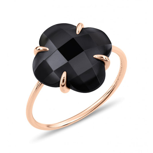 Bague Victoria onyx or rose