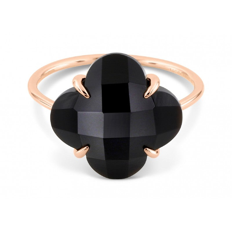 Bague Victoria onyx or rose