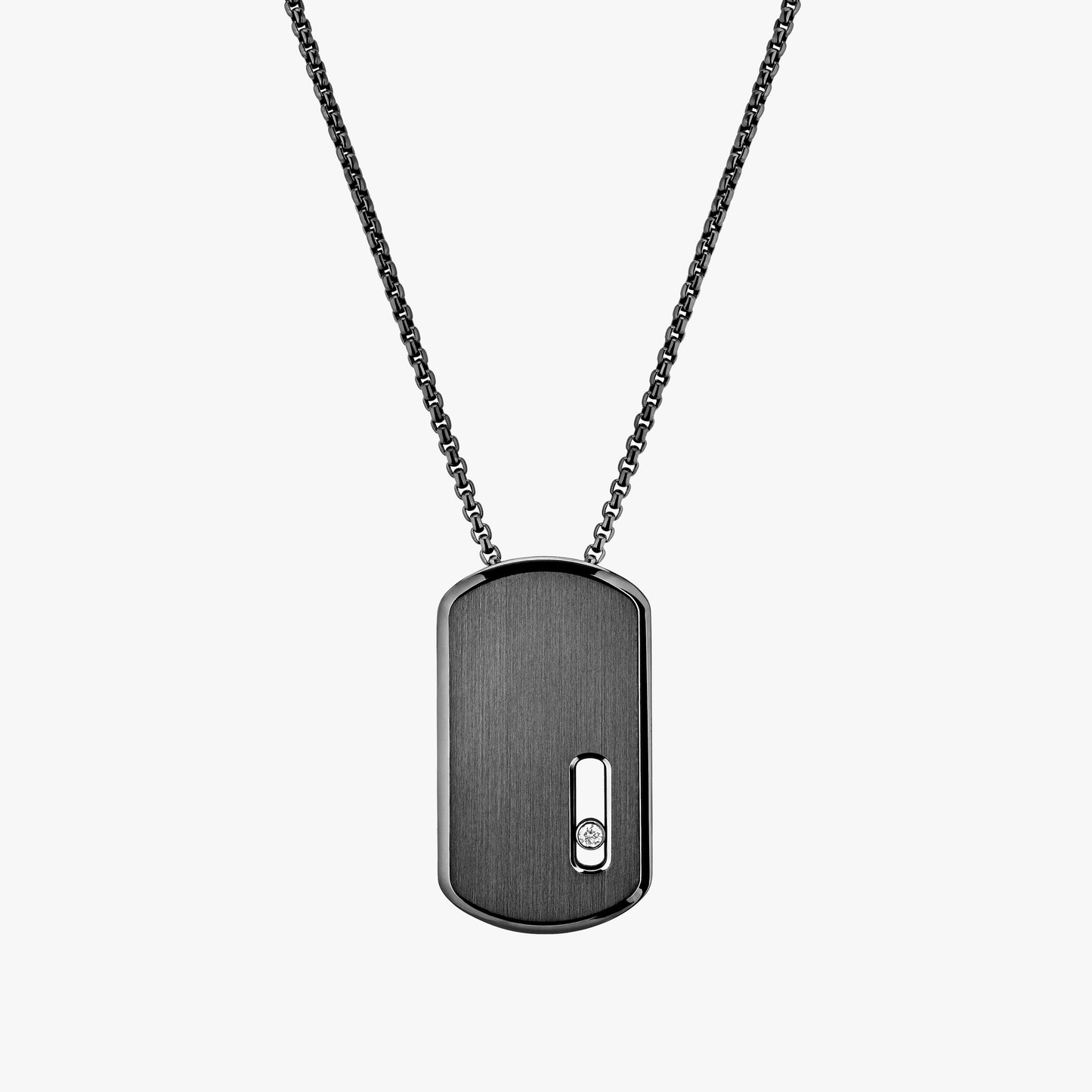 Collier Move Titanium Titane graphite et diamant
