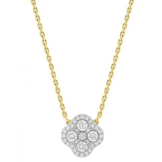 Collier Jardin Précieux petit modèle or jaune et diamants