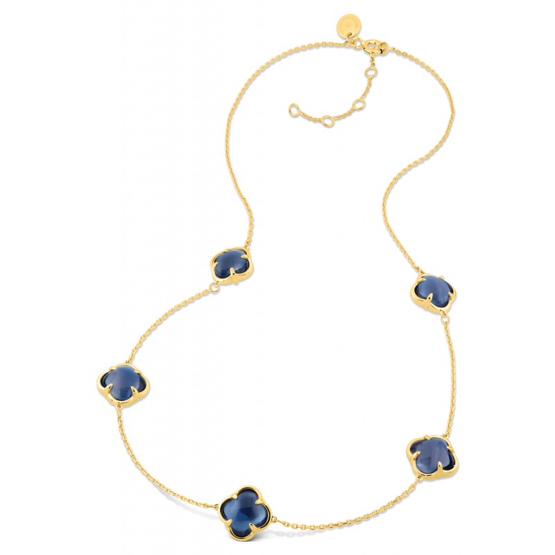 Collier Songe Topaze Blue London or jaune