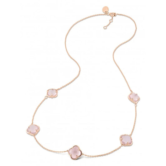Collier Songe quartz rose or jaune