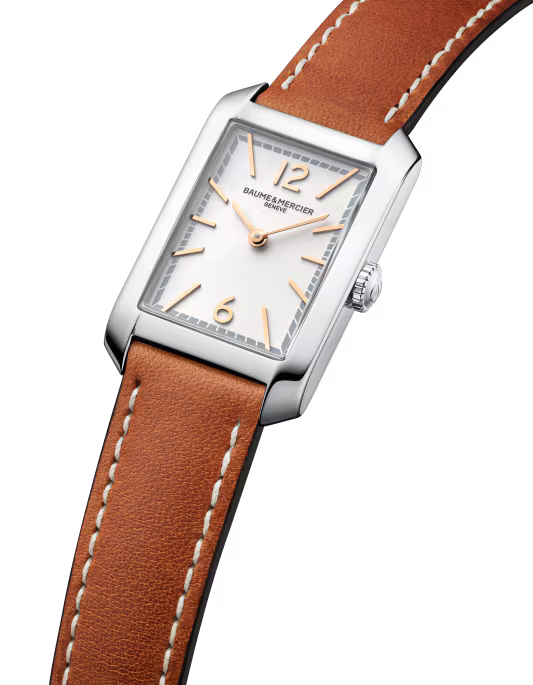 Montre Hampton acier et cuir