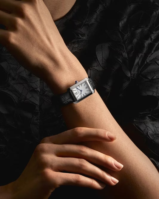 Montre Hampton acier et cuir