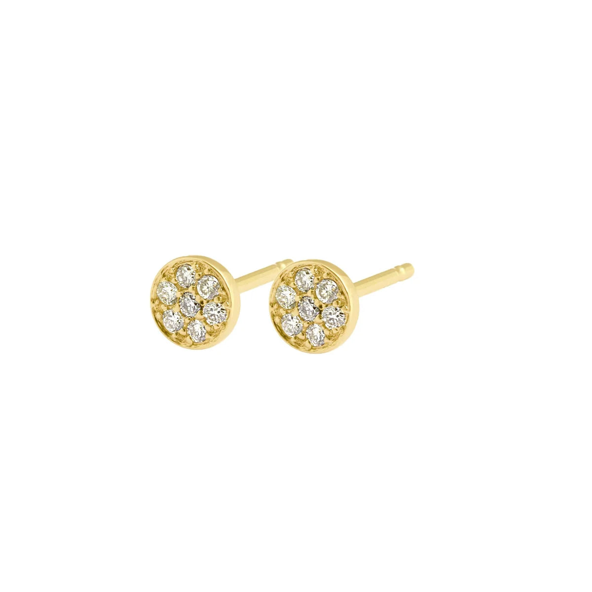 Boucles d'oreilles Puce diamants or jaune