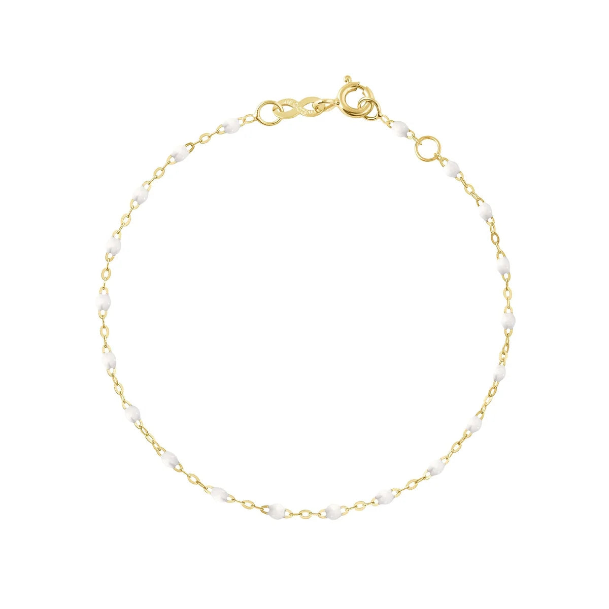Bracelet Gigi Classique Blanc or jaune 19cm