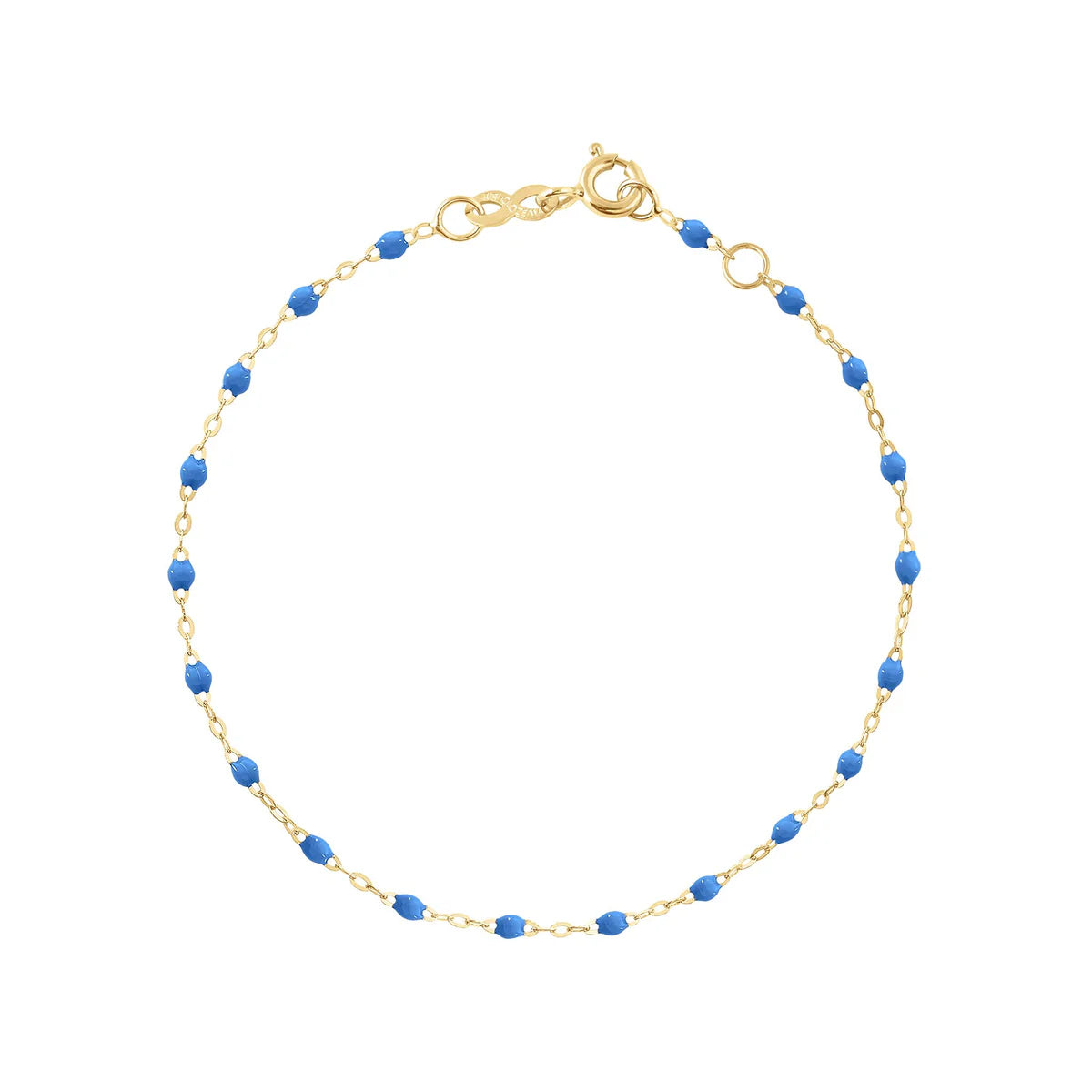 Bracelet Gigi Classique Bleu Fluo or jaune 17cm