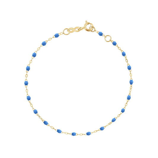 Bracelet Gigi Classique Bleu Fluo or jaune 17cm