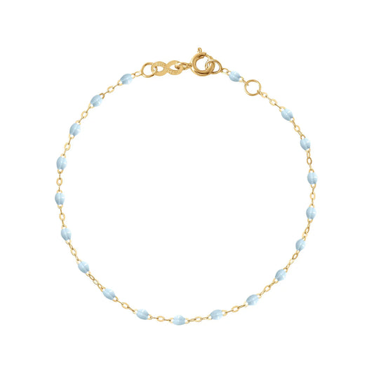 Bracelet Gigi Classique Bleu Layette or jaune 17cm