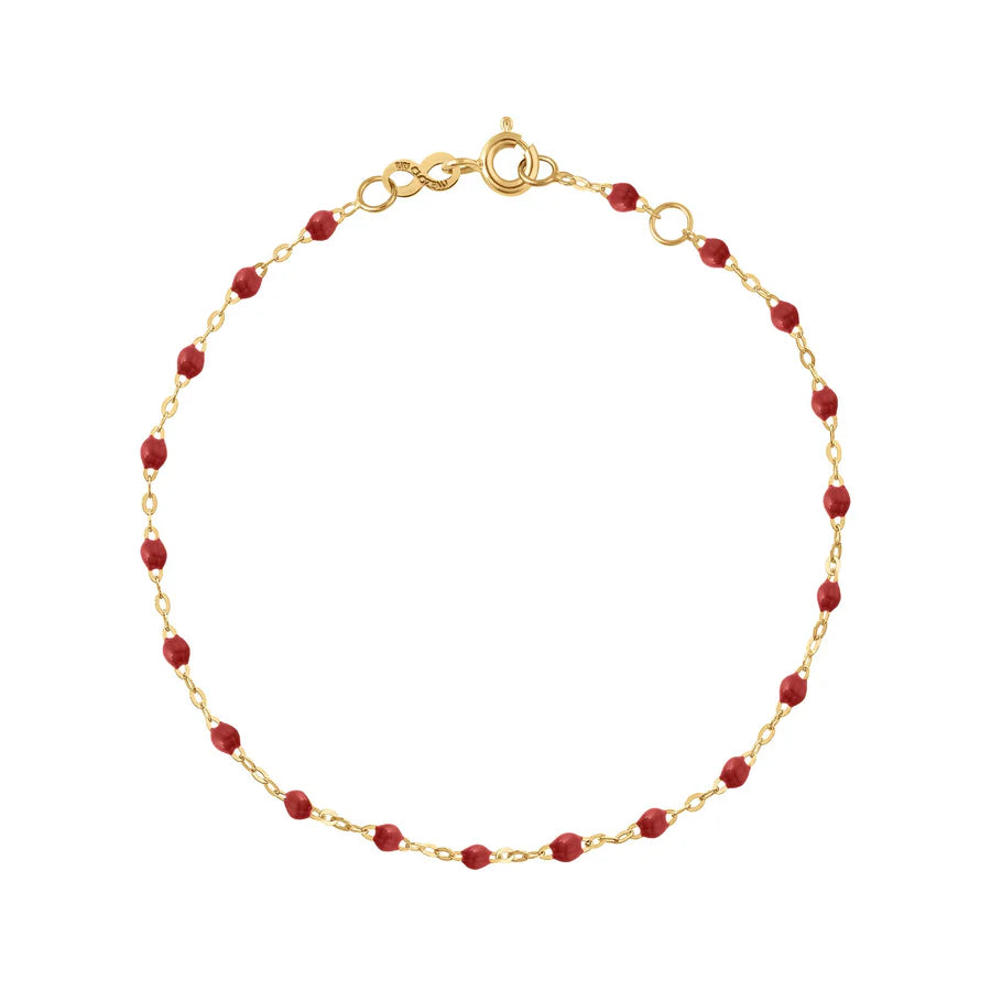 Bracelet Gigi Classique Bordeaux or jaune 17cm