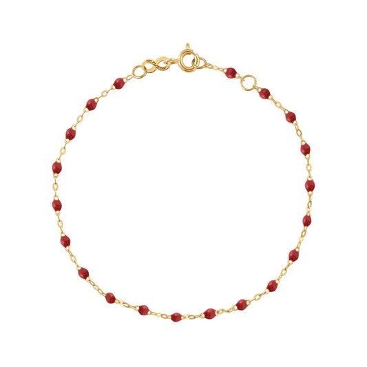 Bracelet Gigi Classique Bordeaux or jaune 17cm