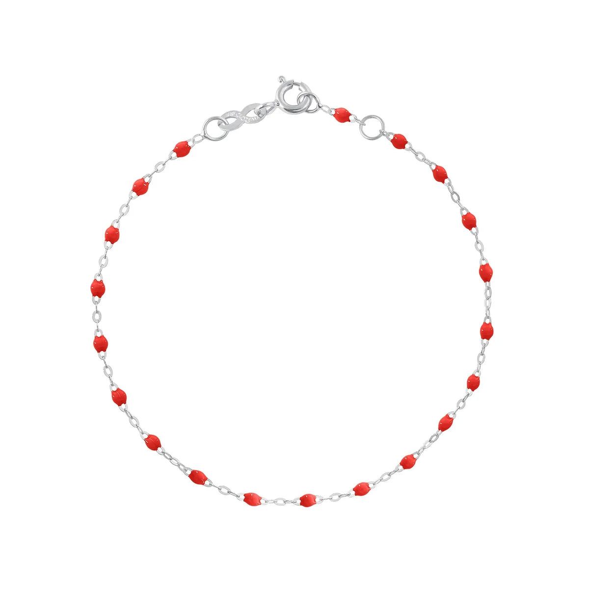 Bracelet Gigi Classique Coquelicot or blanc 17cm