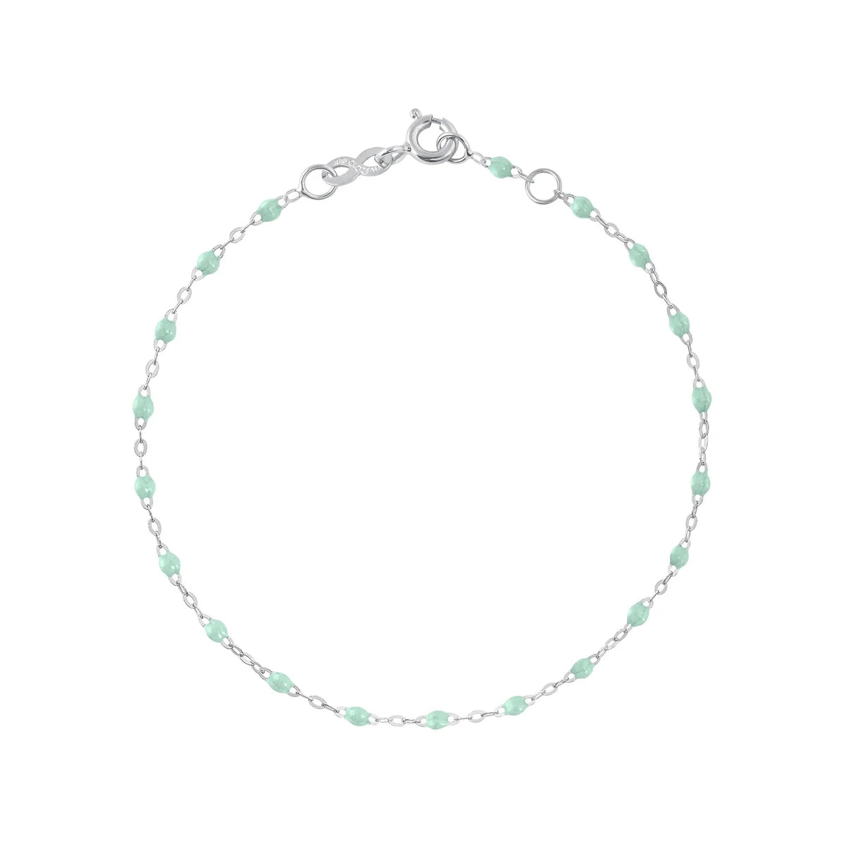 Bracelet Gigi Classique Jade or blanc 17cm