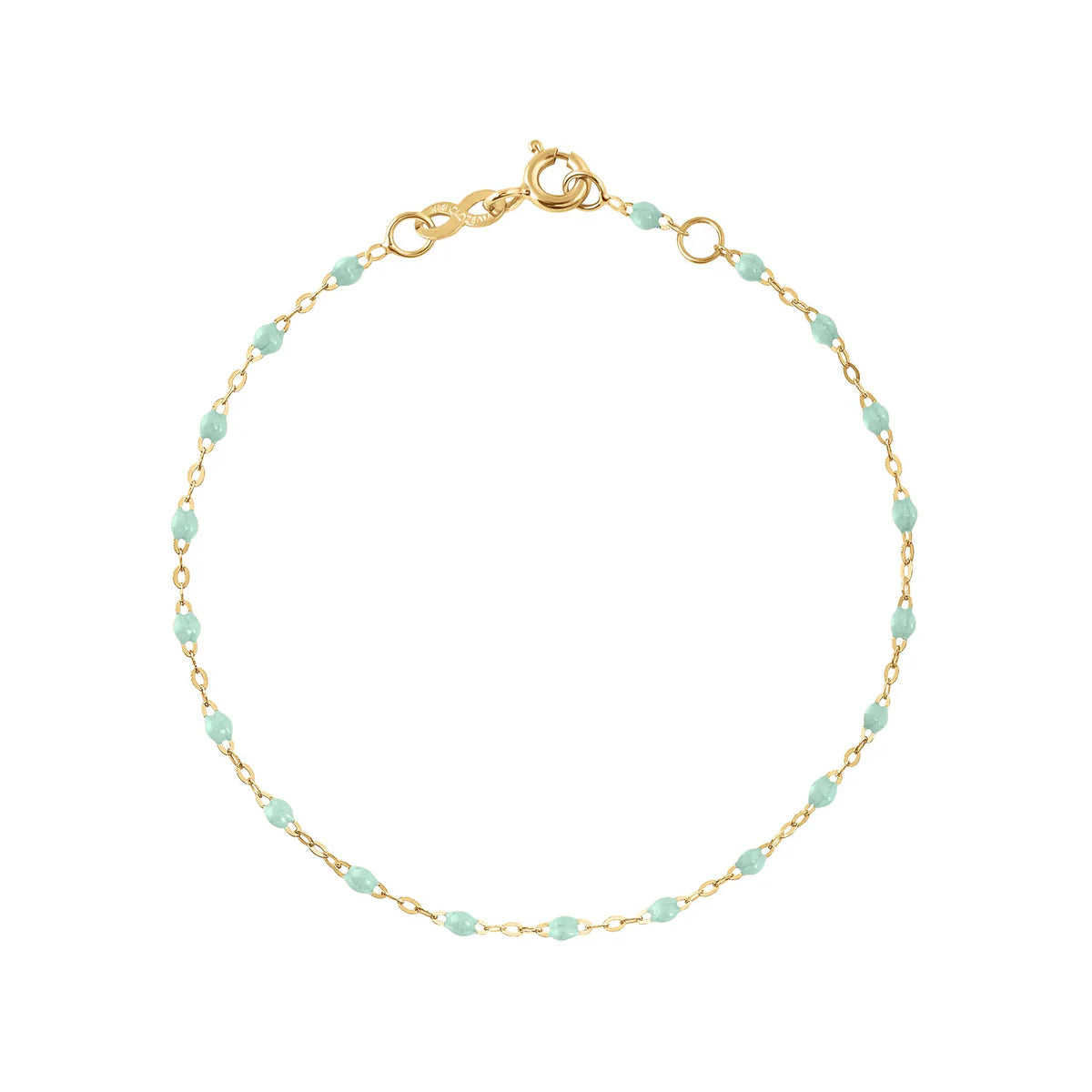 Bracelet Classique Jade or jaune 17cm