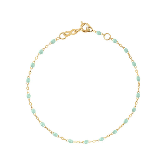 Bracelet Classique Jade or jaune 17cm
