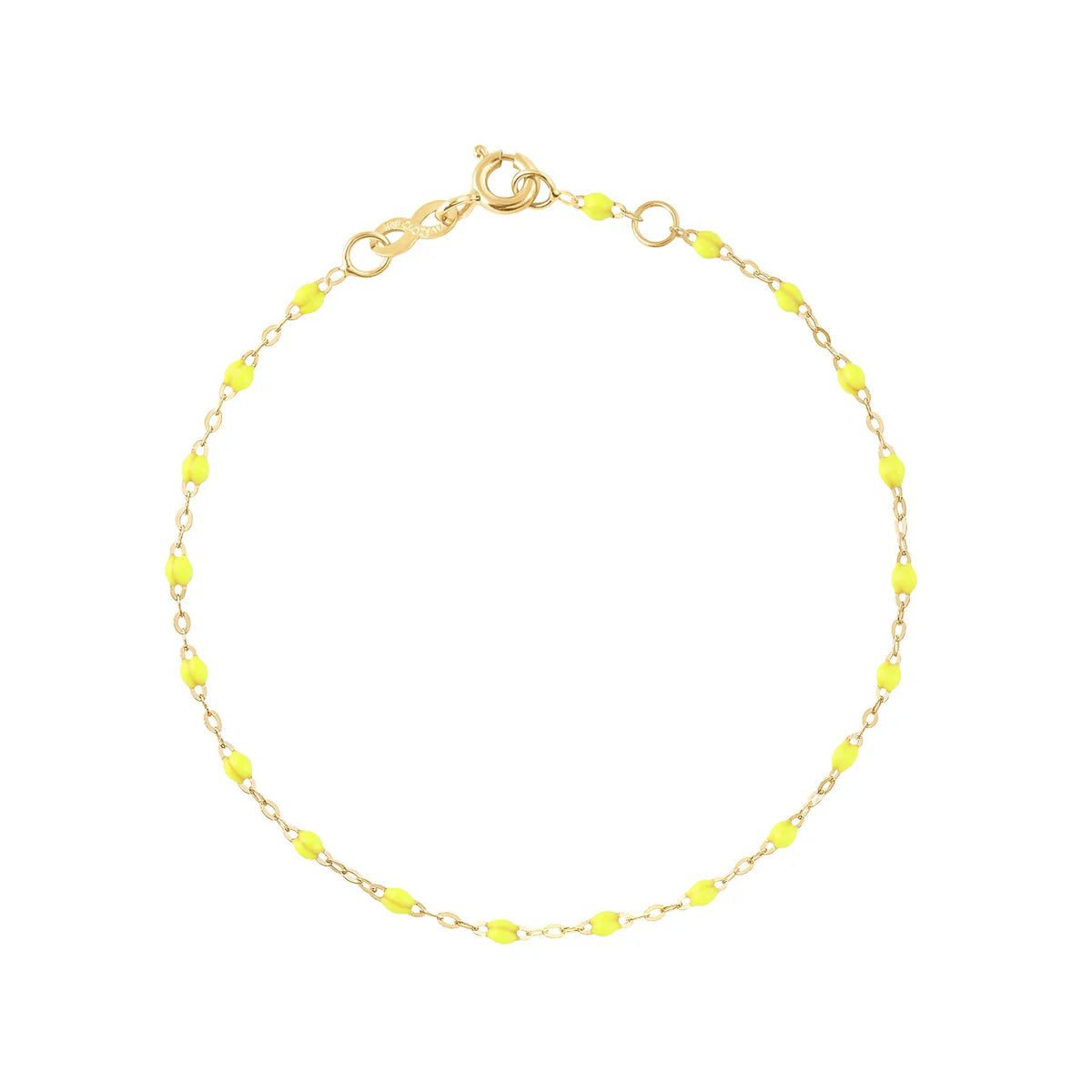 Bracelet Classique Jaune Fluo or jaune 42cm