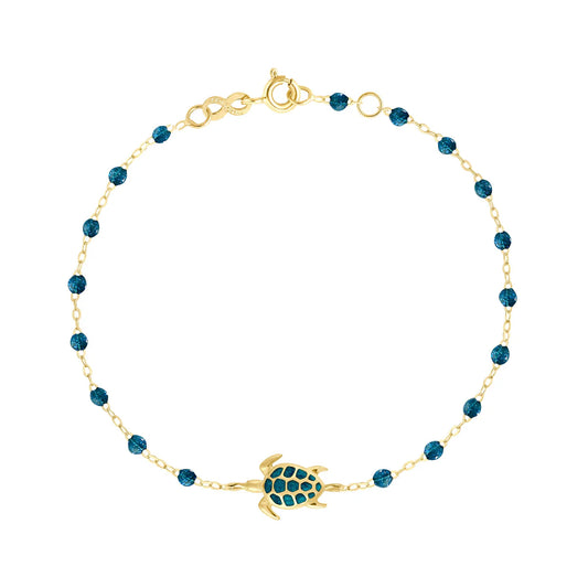 Bracelet Jungle Tortue or jaune 17cm