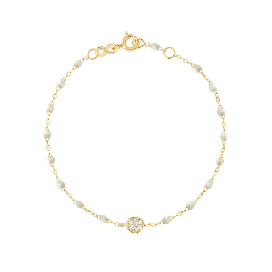 Bracelet Puce Opale or jaune diamants 17cm