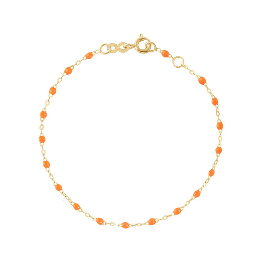 Bracelet Gigi Classique Orange Fluo or jaune 17cm