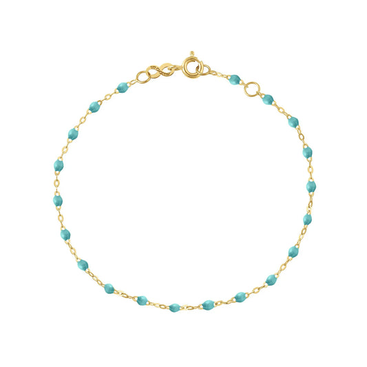 Bracelet Gigi Classique Turquoise Vert or jaune 17cm