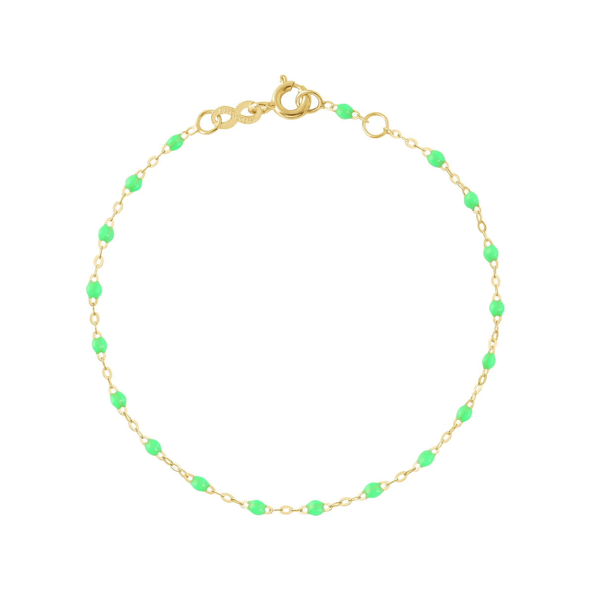 Bracelet Gigi Classique Vert Fluo or jaune 17cm
