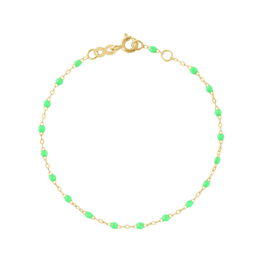 Bracelet Gigi Classique Vert Fluo or jaune 17cm