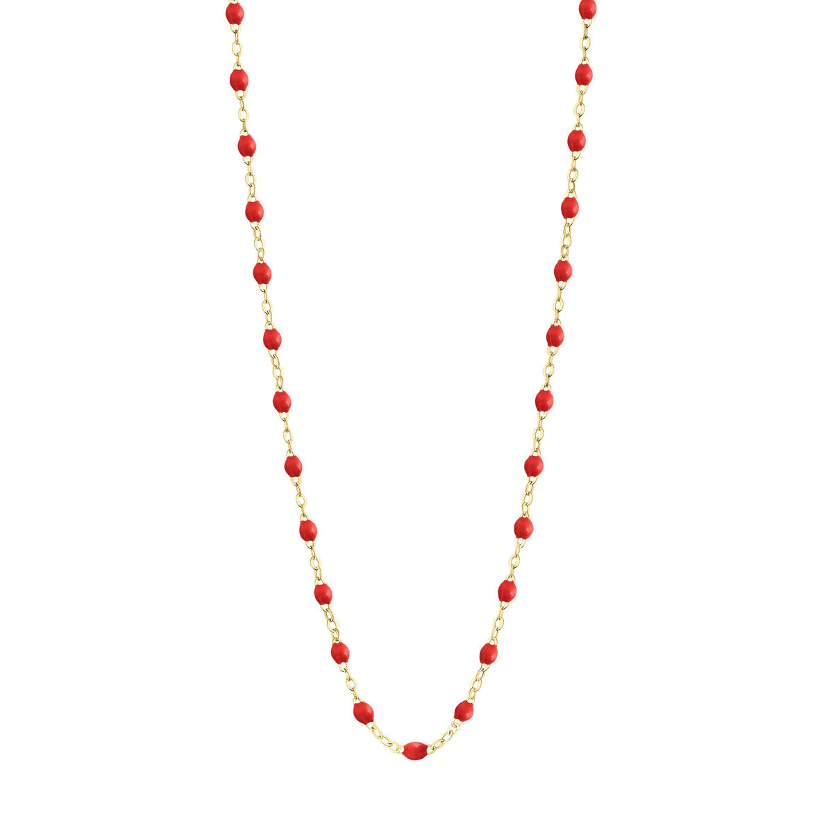 Collier Gigi Classique Coquelicot or jaune 45cm