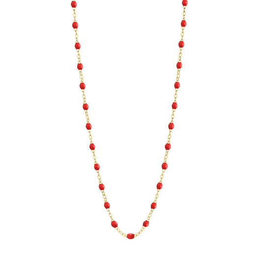 Collier Gigi Classique Coquelicot or jaune 45cm