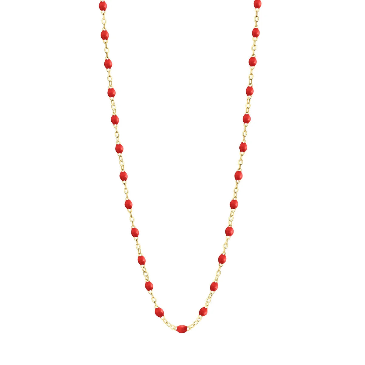 Collier Gigi Classique Coquelicot or jaune 50cm