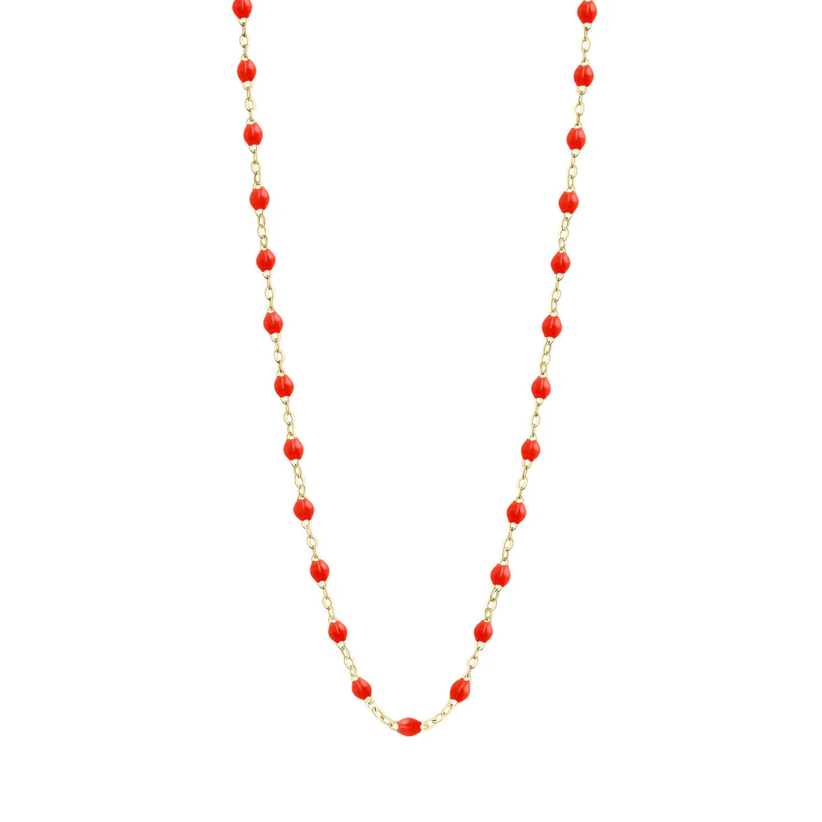 Collier Gigi Classique Corail or jaune 42cm