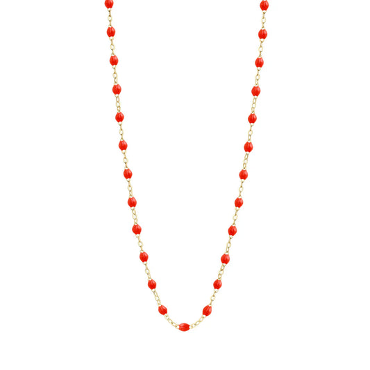 Collier Gigi Classique Corail or jaune 42cm