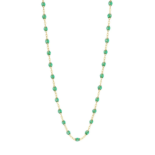 Collier Gigi Classique Menthe or jaune 42cm