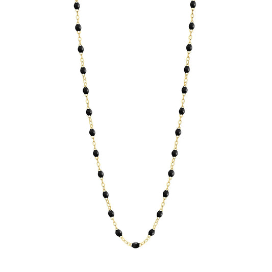 Collier Gigi Classique Noir or jaune 45cm