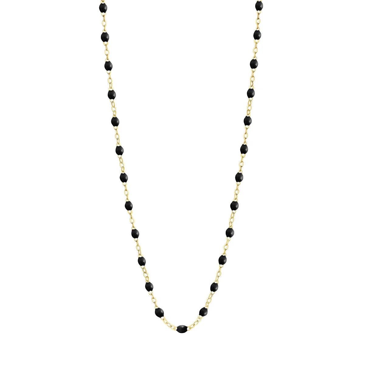 Collier Gigi Classique Noir or jaune 50cm