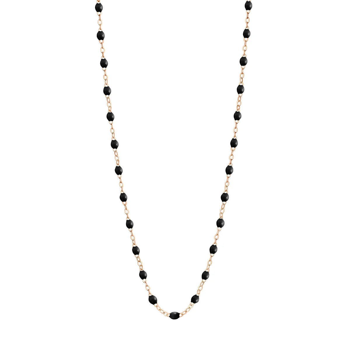 Collier Gigi Classique Noir or jaune 42cm