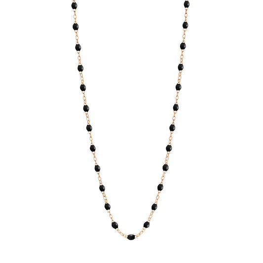 Collier Gigi Classique Noir or jaune 42cm