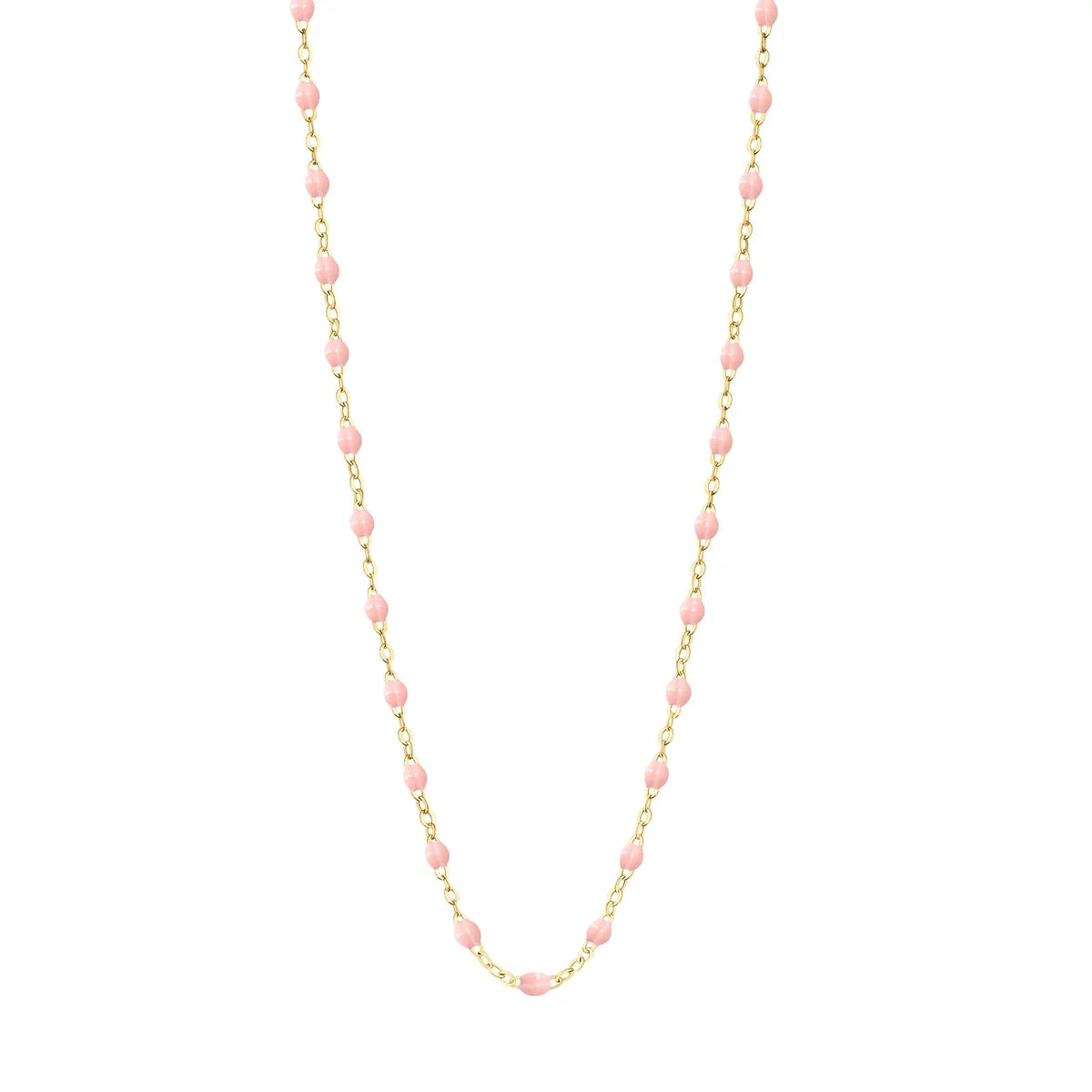 Collier Gigi Classique Rose Bébé or jaune 50cm