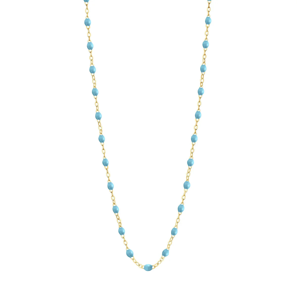 Collier Gigi Classique Turquoise or jaune 42cm