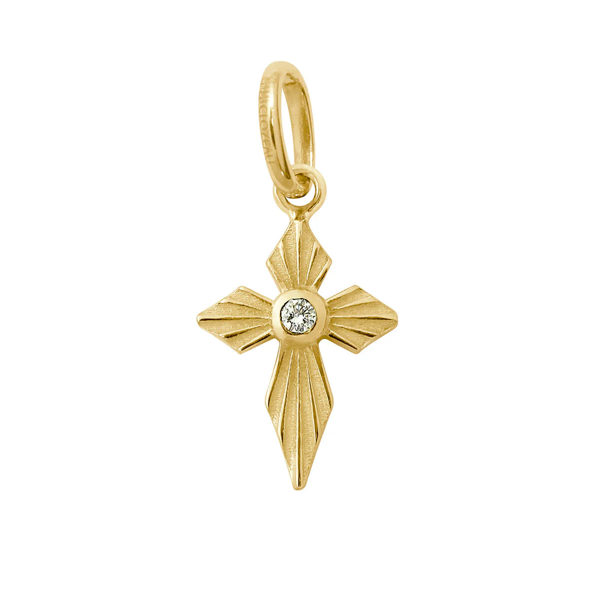pendentif Croix Lumière or jaune