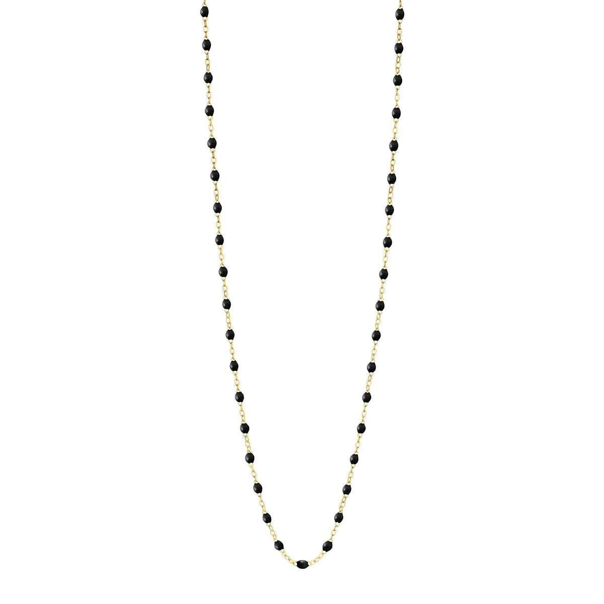 Sautoir Gigi Classique noir or jaune 60cm