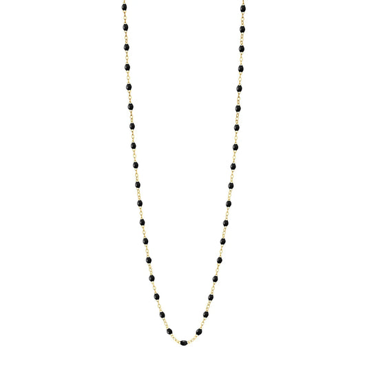 Sautoir Gigi Classique noir or jaune 60cm