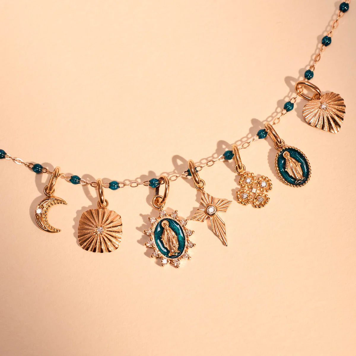 pendentif Croix Lumière or jaune