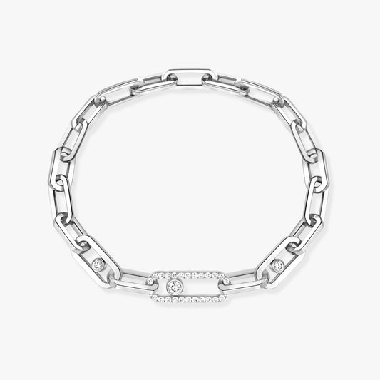 Bracelet Move Link or et diamants