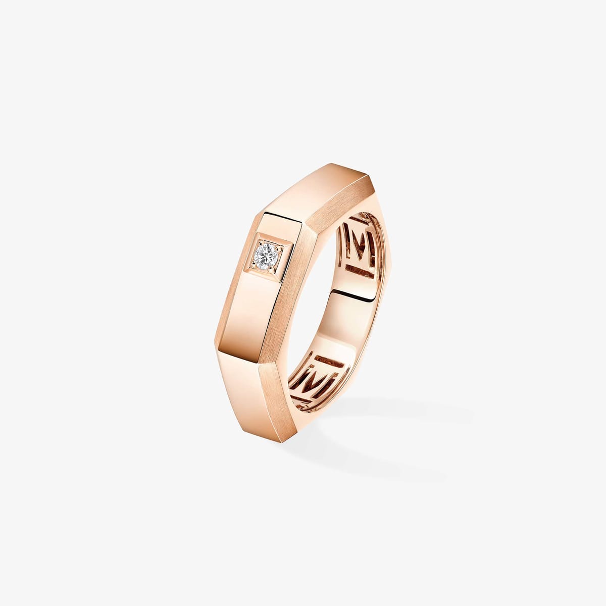 Bague Moderniste or et diamants moyen modèle